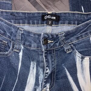 Pello Jean Women's Size 1 Blue Denim with White Stripes